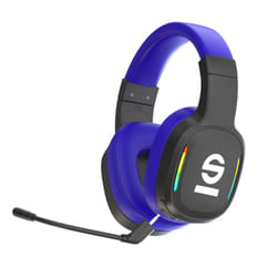 Sparco SPWHEADPHONEPRO headphones/headset Wireless Head-band Gaming USB Type-C Black, Blue