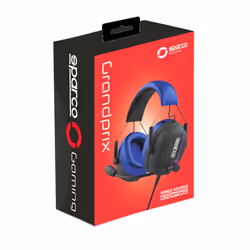 Sparco SPHEADPHONEEVO headphones/headset Wired Head-band Gaming USB Type-A Black, Blue