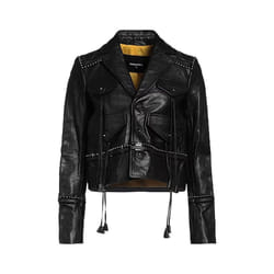DSQUARED2 Womens Biker Leather Jacket - EU 38