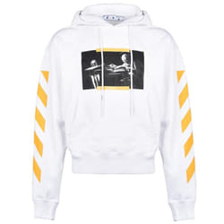 Off-White Carav Painting Over White Hoodie - S