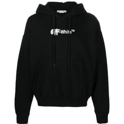 Off-White Spray Helvetica Skate Fit Black Hoodie - XL
