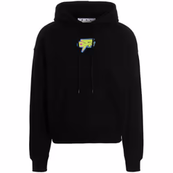 Off-White Degrade Thunder Skate Fit Black Hoodie - L