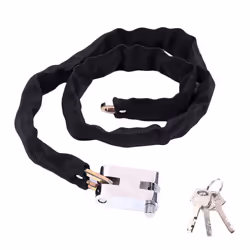 Urban Prime UP-CHA-VIR, Chain lock, Black, Nylon, Hardened steel, Key, 1 cm