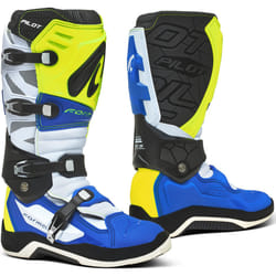 Forma Pilot Motocross Boots, white-blue-yellow, Size 45 for Men