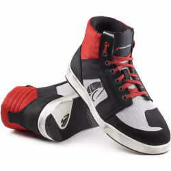Forma Ground Dry Motorcycle Shoes, black-white-red, Size 43 for Men