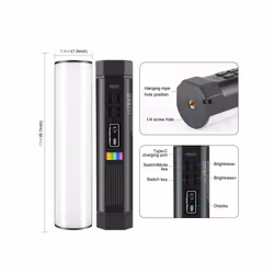 PULUZ 17cm Photo Handheld Full Color RGB Stick Light Magnetic LED Fill Light