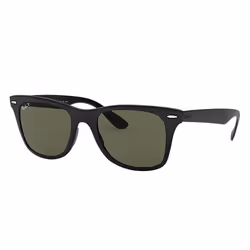 Ray-Ban WAYFARER LITEFORCE, Adult, Unisex, Square, Black, Polarized lens, Green