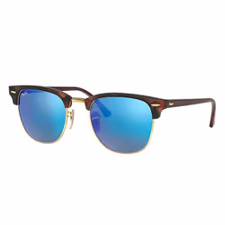 Ray-Ban Clubmaster Flash Lenses, Adult, Unisex, Clubmaster, Square, Half rim, Tortoise