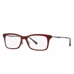 Ray-Ban RB7039, Adult, Unisex, Rectangular, Red, Non-polarized lens, M/L