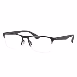 Ray-Ban RB6335, Adult, Unisex, Rectangular, Black, Non-polarized lens, Metal