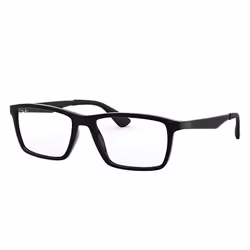 Ray-Ban RB7056, Adult, Unisex, Square, Black, Non-polarized lens, Nylon