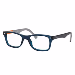 Ray-Ban RB5228, Adult, Unisex, Rectangular, Grey, Blue, Non-polarized lens, Acetate