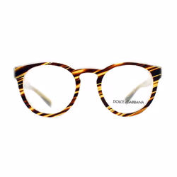 Dolce and Gabbana Glasses Frames 3251 3052 Striped Honey Men 49mm