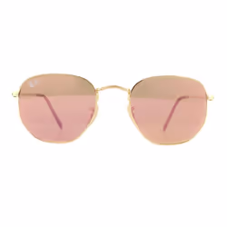 Ray-Ban Sunglasses Hexagonal 3548N 001/Z2 Gold Copper Flash Mirror