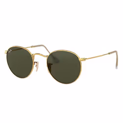 Ray-Ban ROUND METAL, Adult, Unisex, Round, Gold, Non-polarized lens, Metal