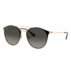 Ray-Ban RB3546, Adult, Unisex, Round, Gold, Black, Non-polarized lens, Stainless steel
