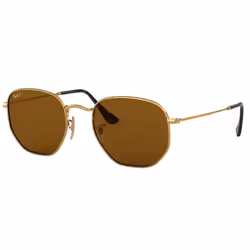 Ray-Ban Hexagonal Flat Lenses, Adult, Unisex, Hexagonal, Full rim, Glass, Gold