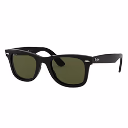 Ray-Ban WAYFARER EASE, Adult, Unisex, Square, Black, Polarized lens, Green