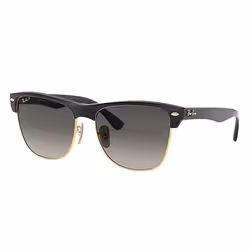 Ray-Ban CLUBMASTER OVERSIZED, Adult, Unisex, Square, Black, Polarized lens, Nylon