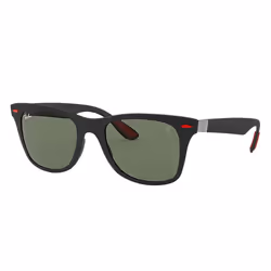 Ray-Ban RB4195M SCUDERIA FERRARI COLLECTION, Adult, Unisex, Square, Black, Non-polarized lens, Green