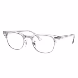 Ray-Ban Clubmaster Optics, Adult, Unisex, Square, Transparent, Non-polarized lens, Acetate