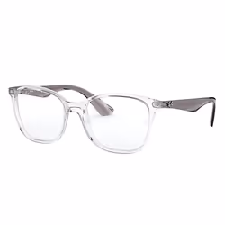 Ray-Ban RB7066, Adult, Unisex, Square, Transparent, Grey, Non-polarized lens, S/M