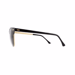 Ray-Ban Sunglasses Clubmaster Metal RB3716 187 Gold Top On Black Green