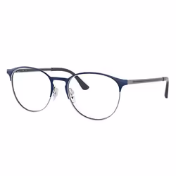 Ray-Ban RB6375, Adult, Unisex, Round, Blue, Non-polarized lens, Metal