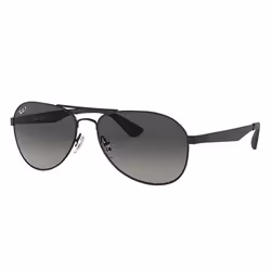 Ray-Ban RB3549, Adult, Unisex, Aviator, Black, Polarized lens, Metal