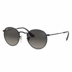 Ray-Ban ROUND FLAT LENSES, Adult, Unisex, Round, Black, Non-polarized lens, Metal