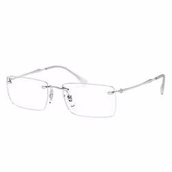 Ray-Ban RB8755, Adult, Unisex, Rectangular, Silver, Non-polarized lens, M/L