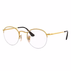 Ray-Ban ROUND GAZE, Adult, Unisex, Round, Gold, Non-polarized lens, Metal