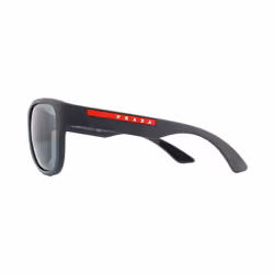 Prada Sport Sunglasses PS01US UFK5L0 Grey Rubber Dark Grey Mirror