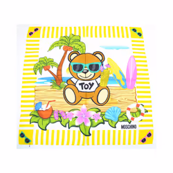 Moschino Toy Bear Island Scarf - Yellow