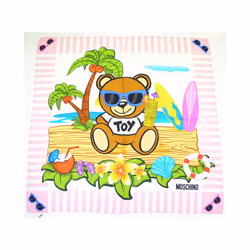 Moschino Toy Bear Island Scarf - Light Pink
