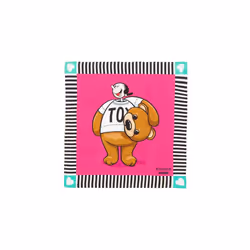 Moschino Boutique Olive Oyl as Toy Bear Scarf - Pink