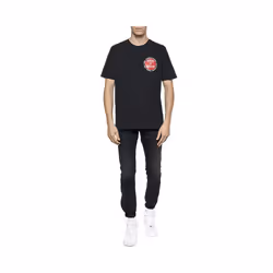 DIESEL T JUST XO Mens T-Shirt Crew Neck Black Tee - L