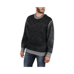 DIESEL K CONF Mens Sweatshirts Regular Crew Neck Pullover Casual Black Jumpers - S