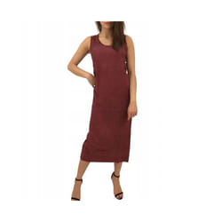 DIESEL D SPLIT Womens Dress Round Neck Long Dress Sleeveless - XS