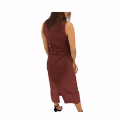 DIESEL D SPLIT Womens Dress Round Neck Long Dress Sleeveless - XS