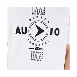 DIESEL T JUST Y2 Mens T-Shirt Crew Neck White Tee - L