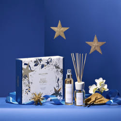 Millefiori Dolce Vaniglia Gift Set aroma diffuser Fragrance bottle Blue, Gold, White