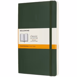 Moleskine Classic, Monochromatic, Green, 192 sheets, 70 g/m², Lined paper, Hardcover