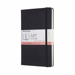 Moleskine 603357, Monochromatic, Black, 150 sheets, 120 g/m², Dot grid paper, Hardcover