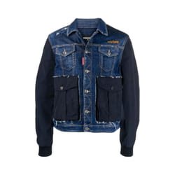 DSQUARED2 Mens Denim Jacket Black Sleeve - EU 50