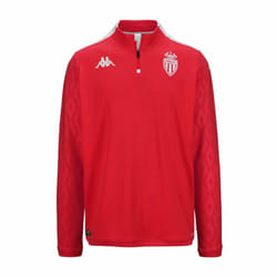 2024-2025 AS Monaco Player Training Sweat 1/4 Zip Top (Red) - XL