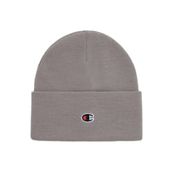 ) CHAMPION Mens Beanie Hat Thick knitted - Grey (Logo