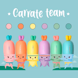 Legami Set Of 6 Mini Highlighters - Carrate Team