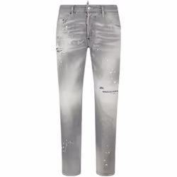 Dsquared2 Skater Jean Paint Splatter Light Grey Wash Jeans - W30 L30