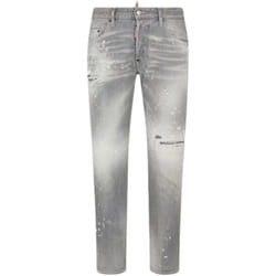 Dsquared2 Skater Jean Paint Splatter Light Grey Wash Jeans - W38 L30